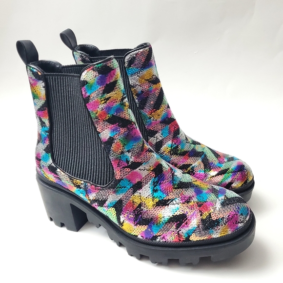 Betsey Johnson Multi-Color Moto Bootie - Picture 9 of 9